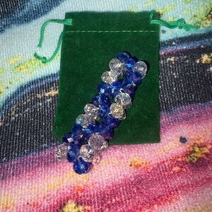 Beautiful Blue and Clear Beaded Bracelet